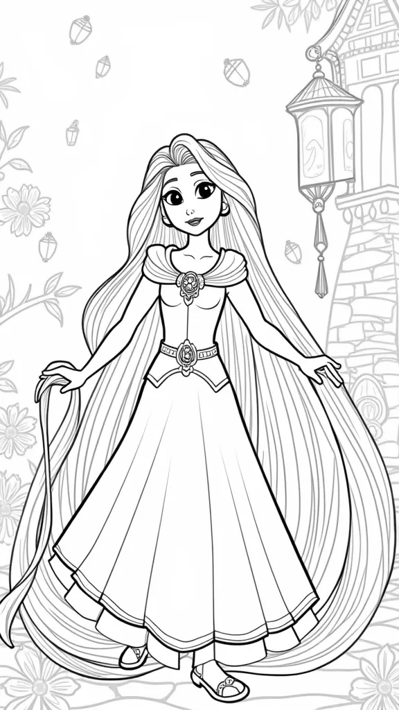 free printable tangled coloring pages